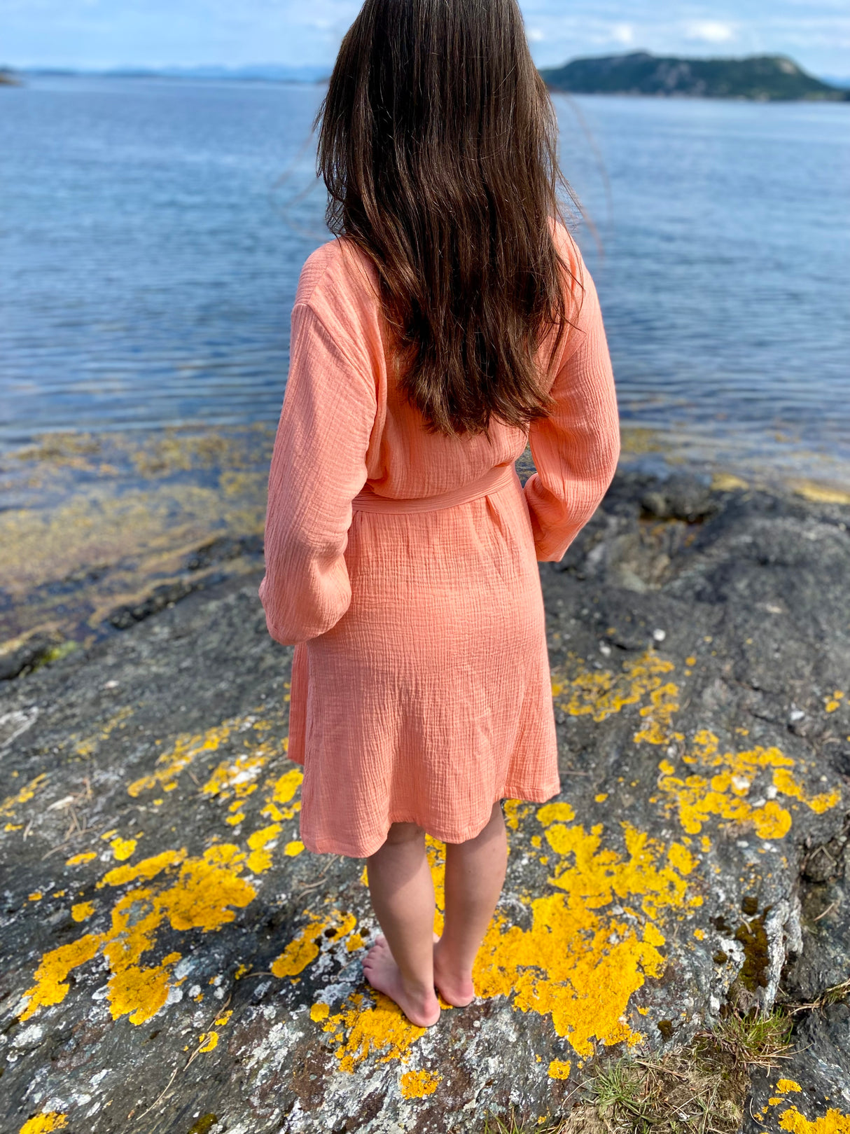 Få antall igjen! Morgenkåpe i 100% indisk bomull