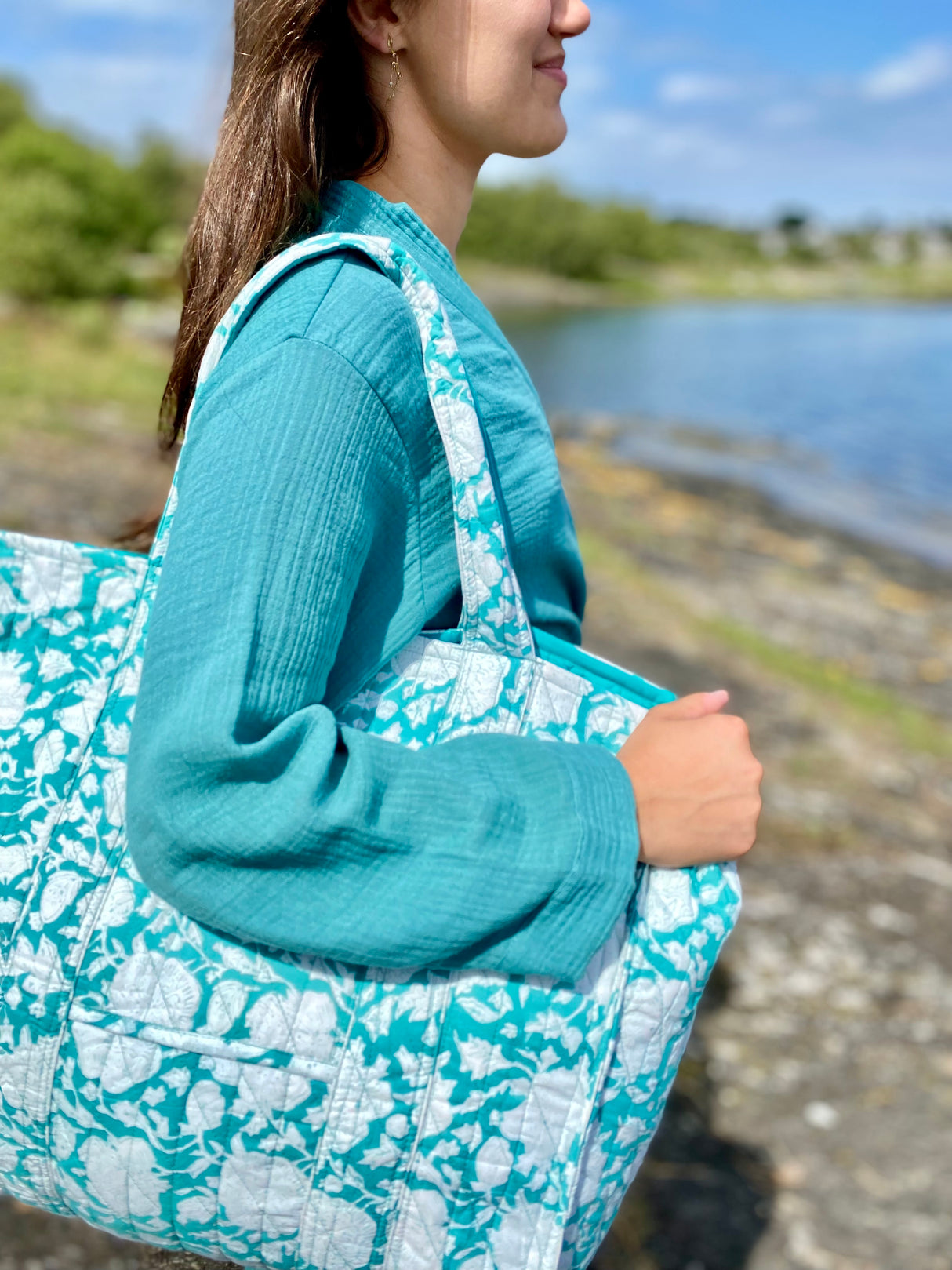 Morgenkåpe i 100% indisk bomull