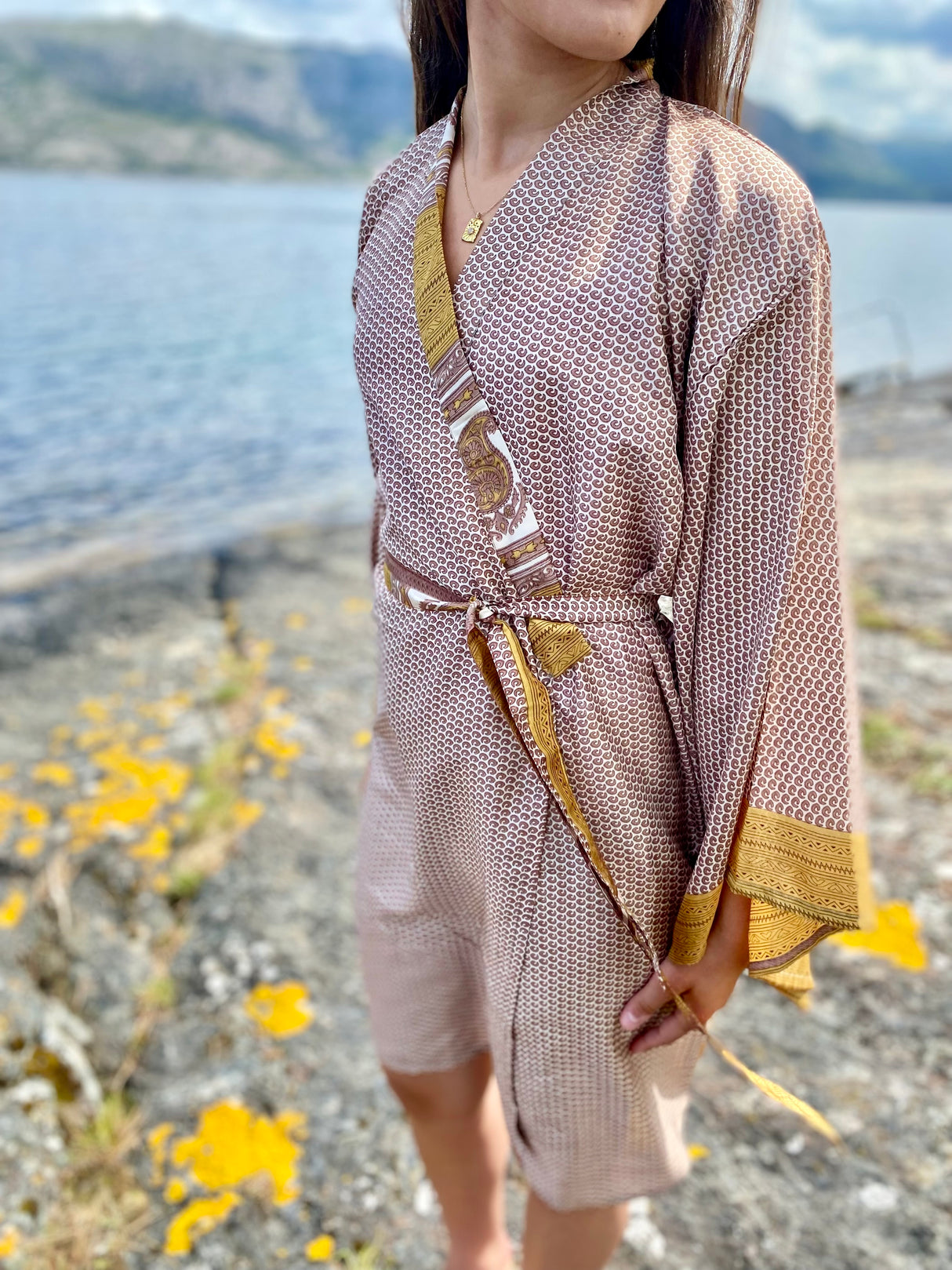 Vintage silke kimono - (Kun én av hver modell).