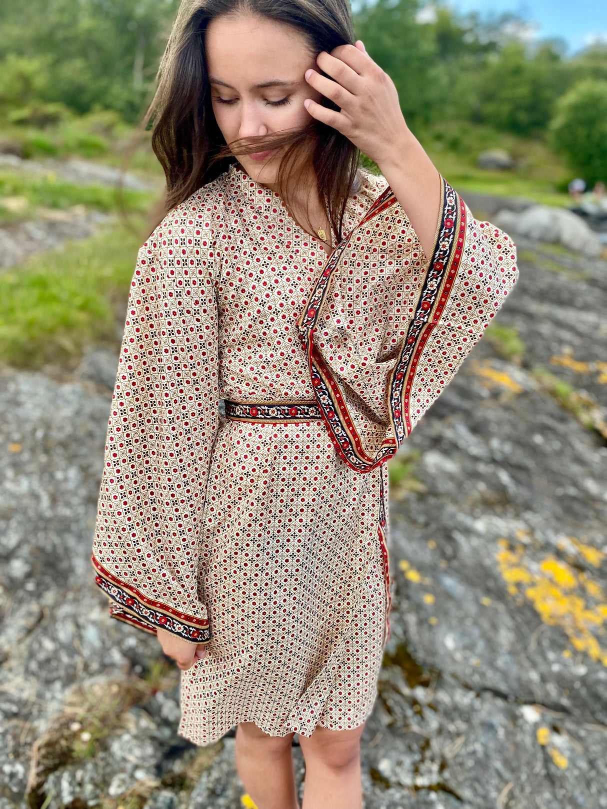 Vintage silke kimono - (Kun én av hver modell).